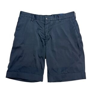 Polo Ralph Lauren Performance Shorts Mens 35 Navy Blue Golf Flat Front Casual